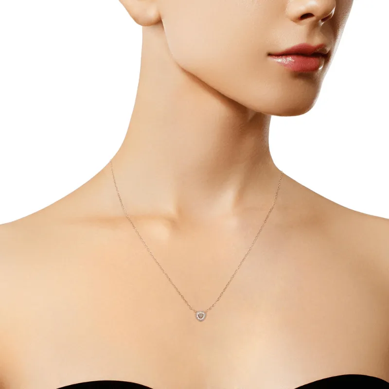 Diamond Heart Pendant Necklace