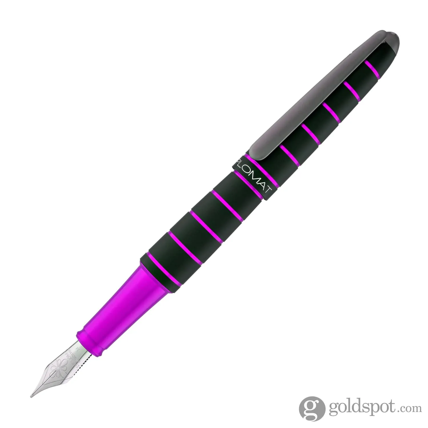 Diplomat Elox Fountain Pen in Ring Black & Purple