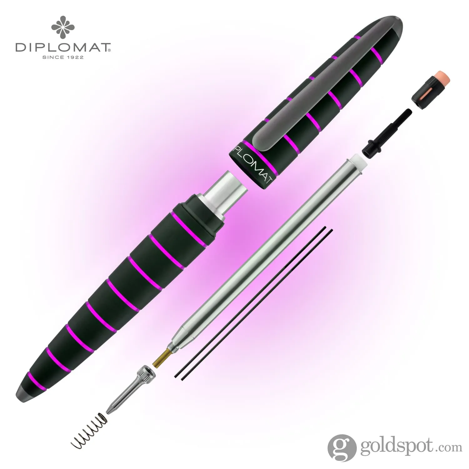 Diplomat Elox Mechanical Pencil in Ring Black/Purple - .7mm