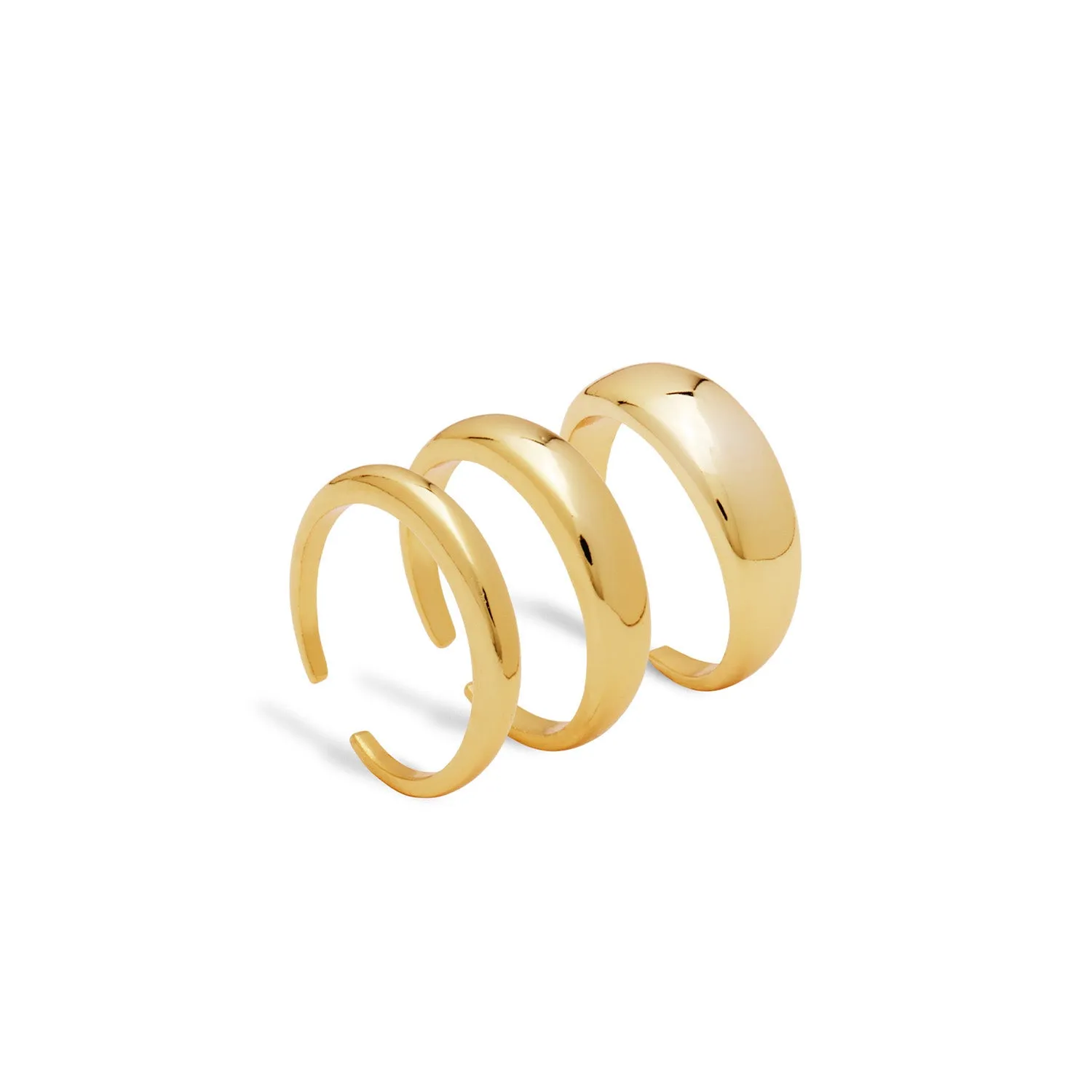 Domed Ring Stack (Gold)