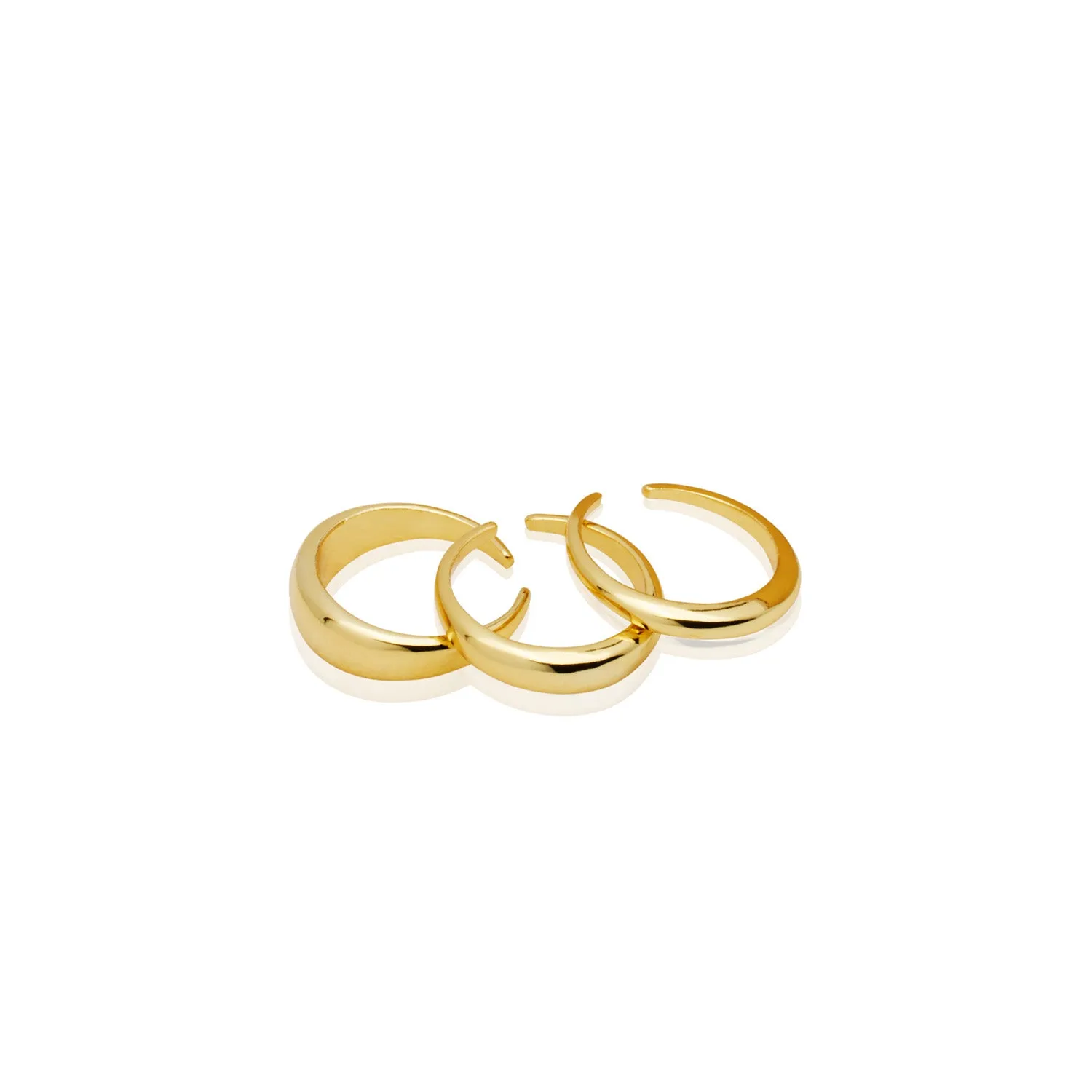 Domed Ring Stack (Gold)