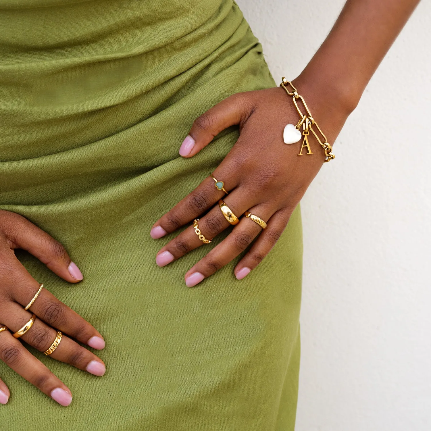 Domed Ring Stack (Gold)