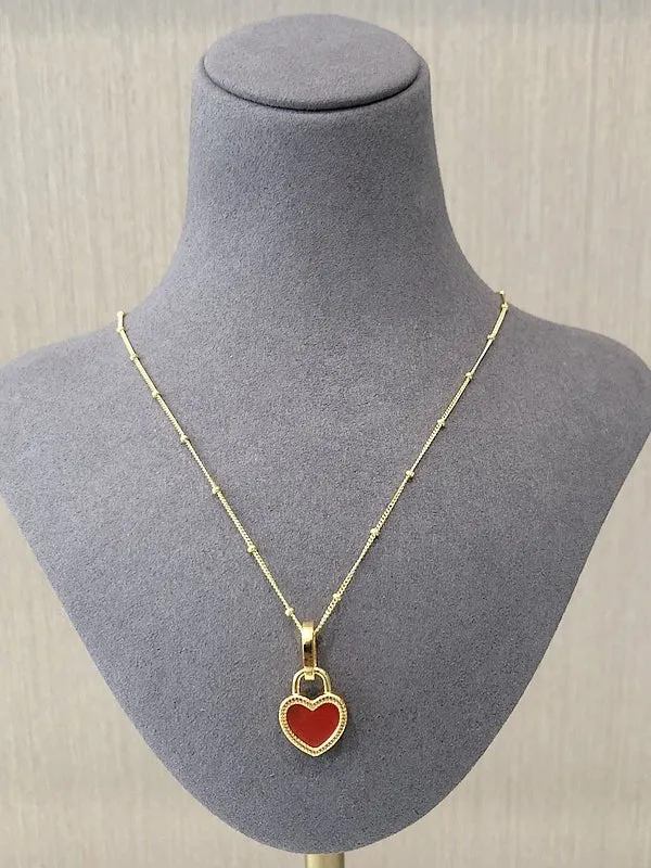 Double-sided Love Lock Pendant Necklace