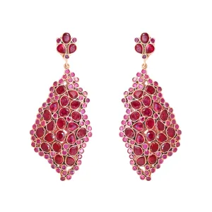 Earrings - Free Form Ruby