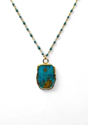 Electroformed Turquoise Necklace