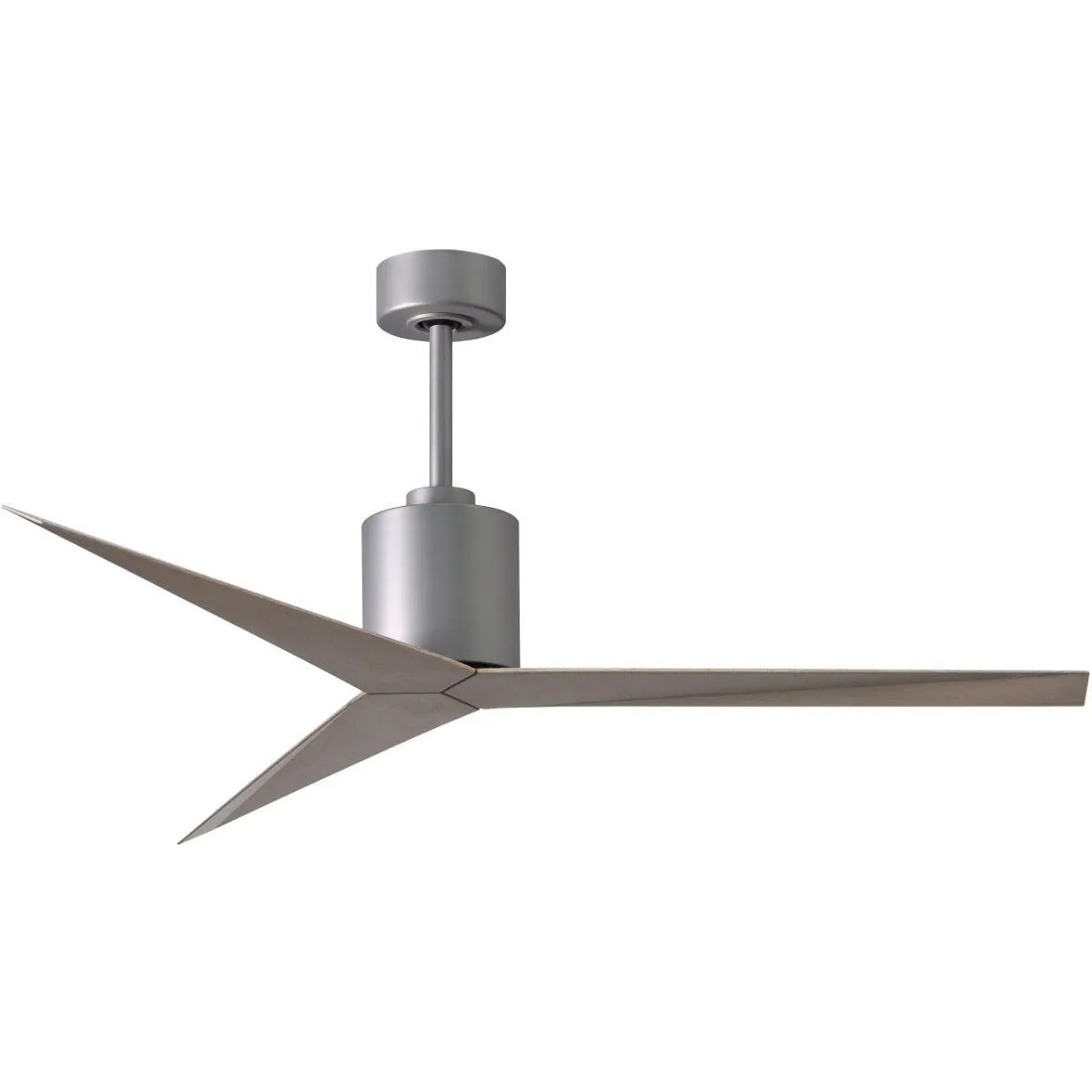 Eliza 56" Modern Ceiling Fan with Remote Control, Brushed Nickel with Gray Ash Blades