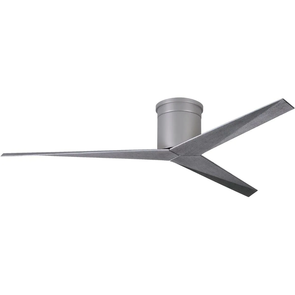 Eliza-H 56" Flush Mount Ceiling Fan with Remote Control, Brushed Nickel with Barnwood Blades