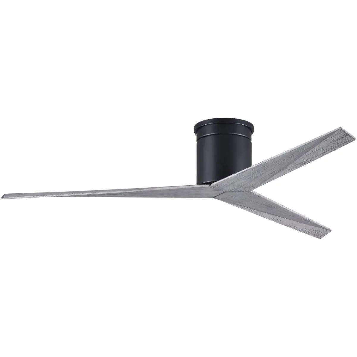 Eliza-H 56" Flush Mount Ceiling Fan with Remote Control, Matte Black with Barnwood Blades