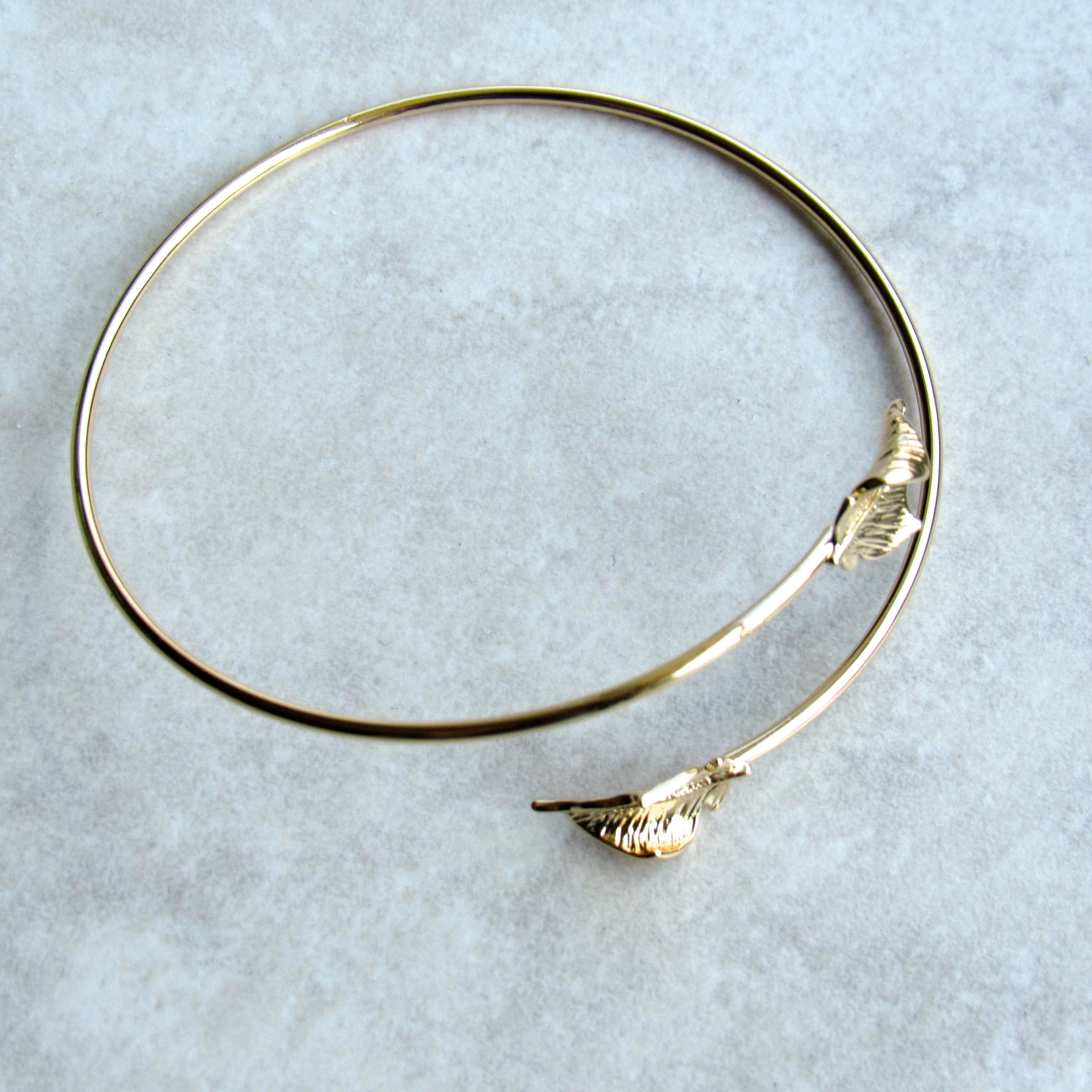 Falling Leaves Bracelet Cuff (Silver & Gold)