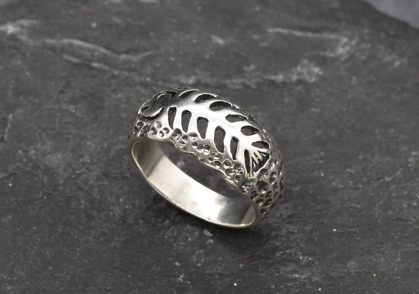 Fish Bone Ring - Silver Fish Ring - Artistic Silver Ring