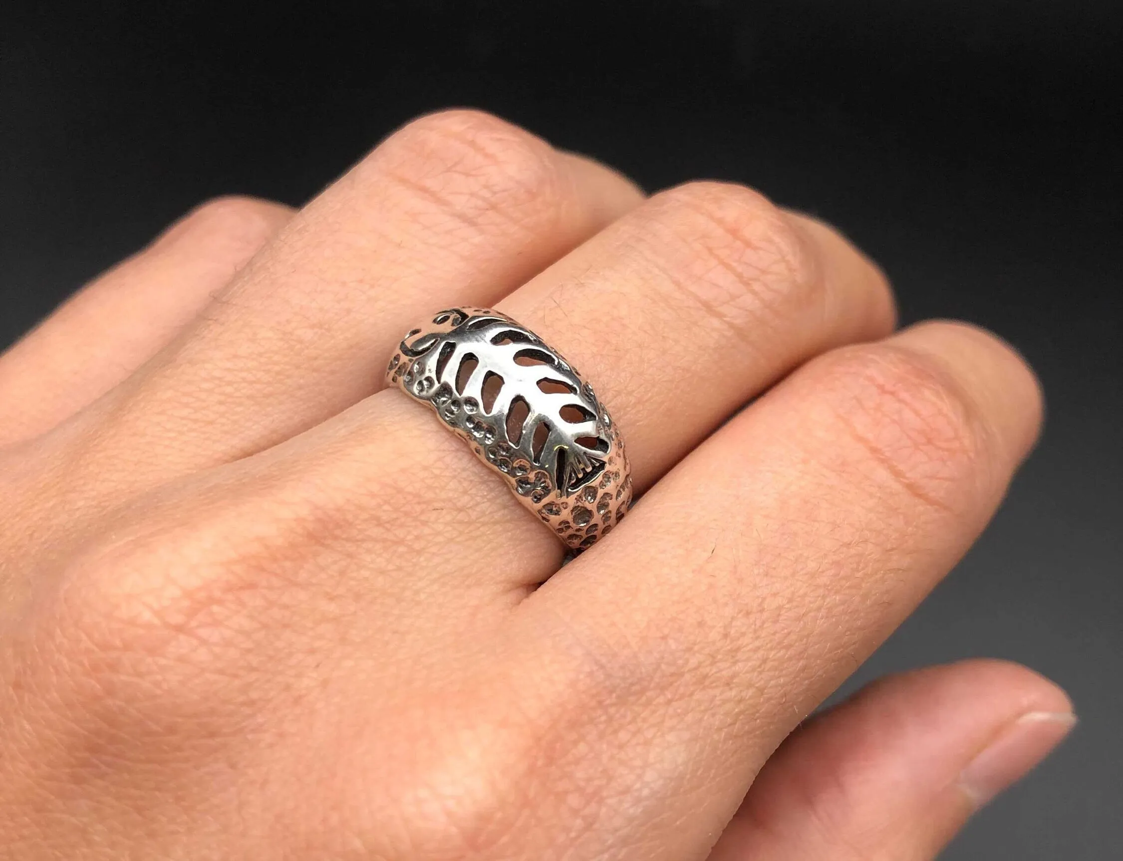 Fish Bone Ring - Silver Fish Ring - Artistic Silver Ring