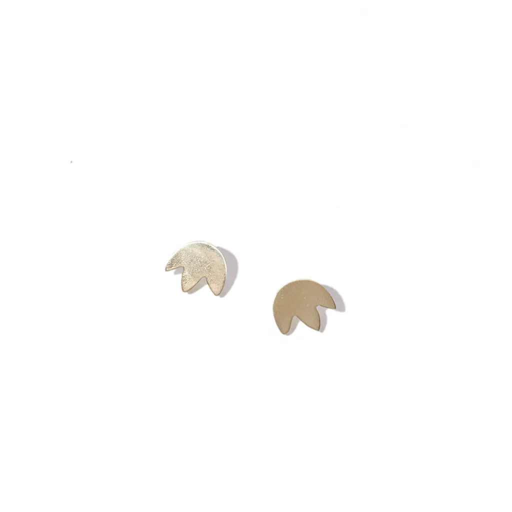 Flora Stud Earrings - Brass