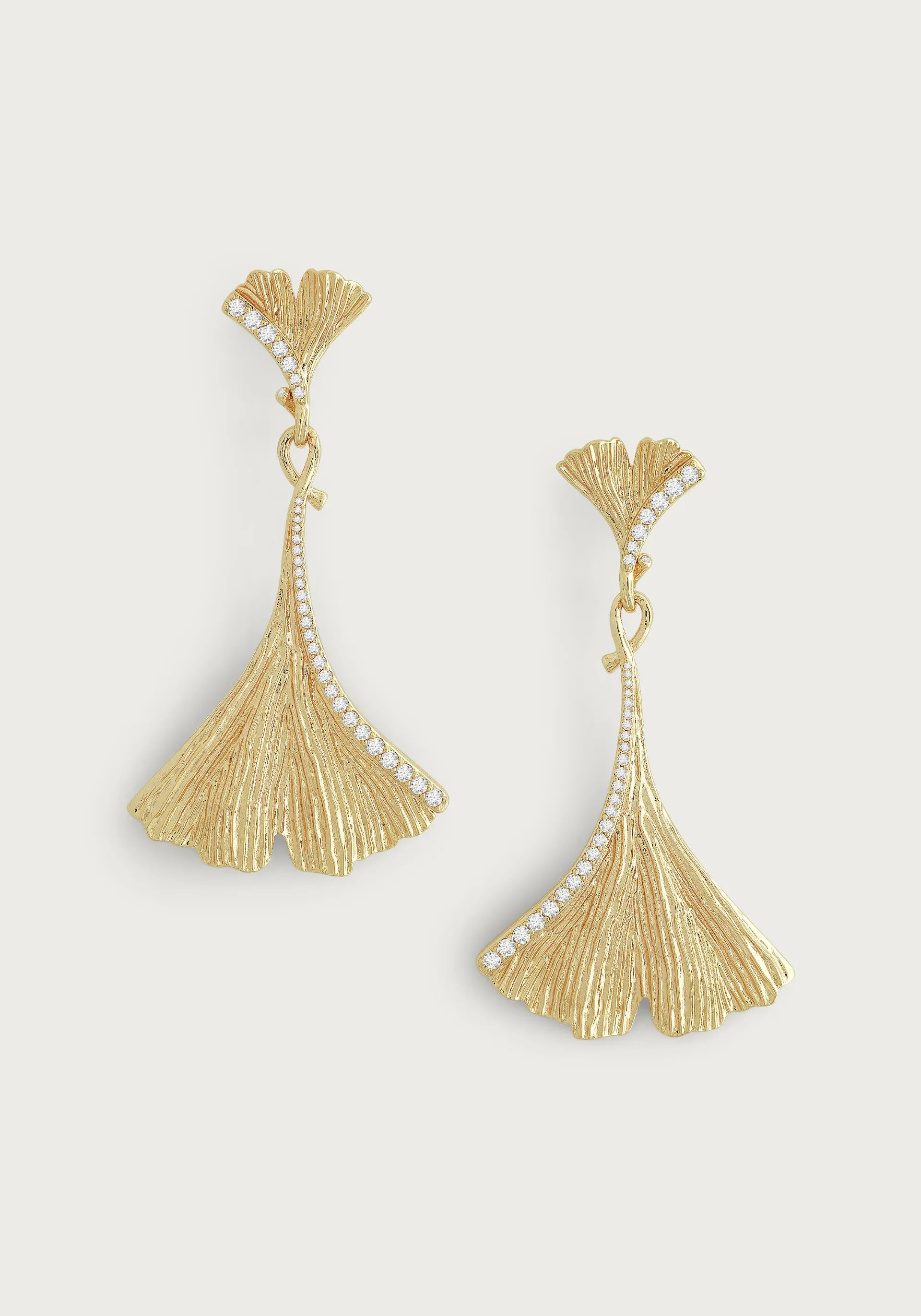 Ginkgo Large Drop Earrings