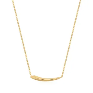 Gold Arrow Bar Necklace