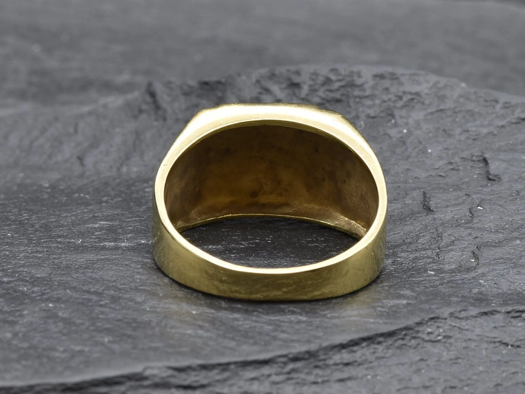 Gold Egyptian Ring - Pharaoh Vintage Ring - Wide Gold Ring