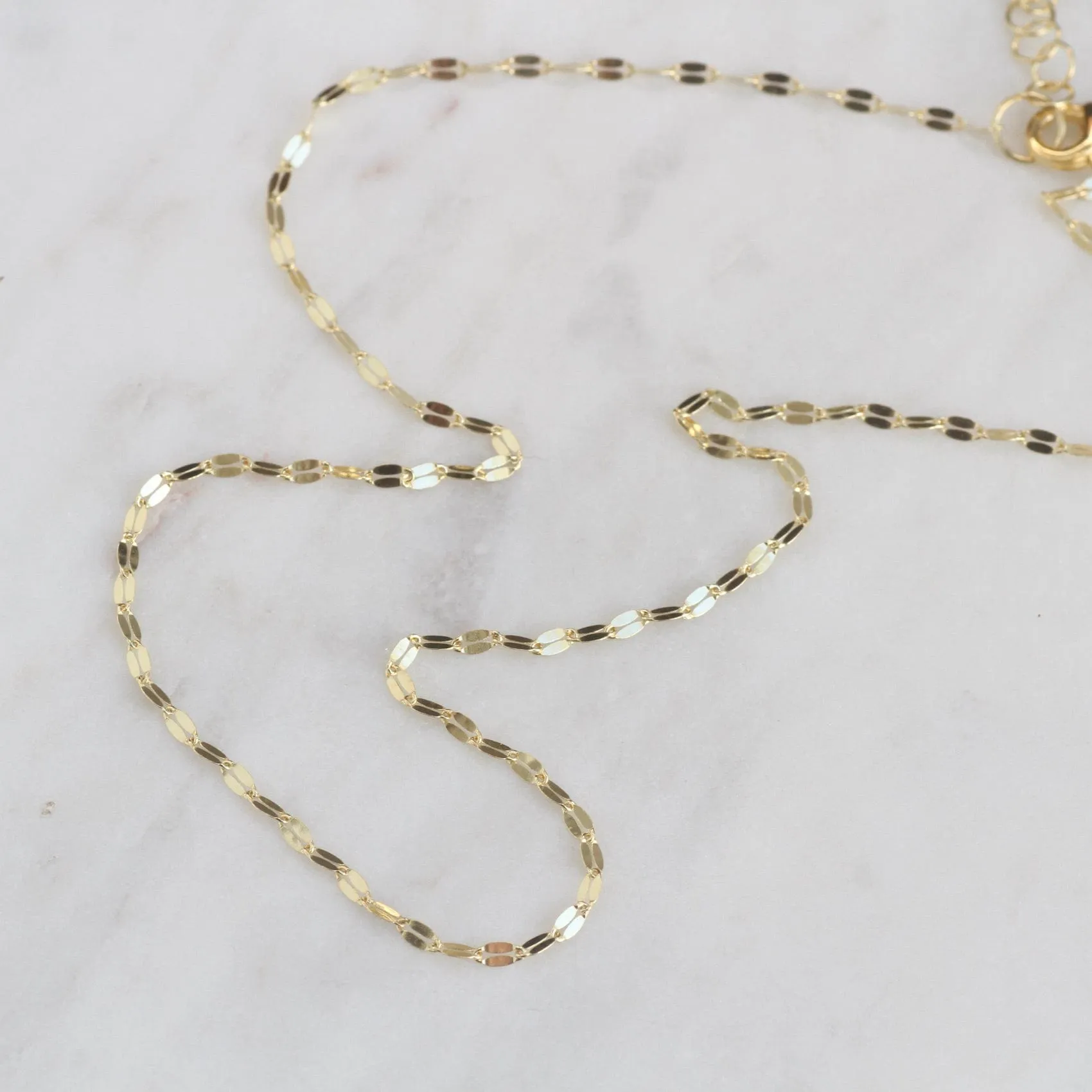 Gold Vermeil Tiny Link Necklace