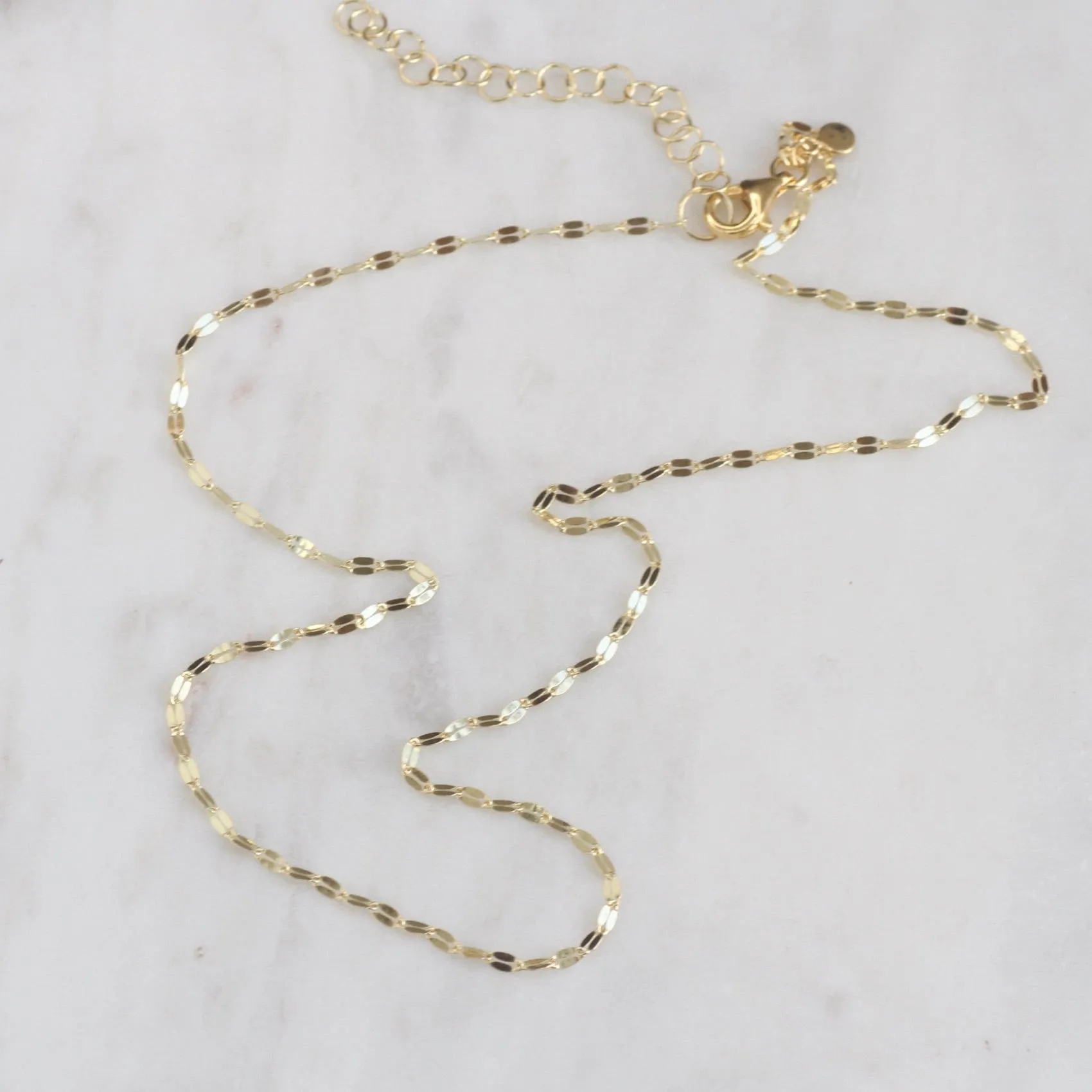 Gold Vermeil Tiny Link Necklace