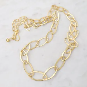 Graduated Leaf Shape Chain Necklace