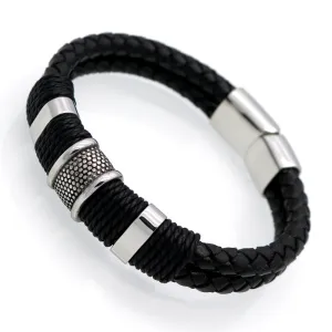 Handmade Genuine Leather Weaved Double Layer Man Leather Bracelets Casual/Sporty Bicycle Motorcycle Delicate Cool Men Jewelry