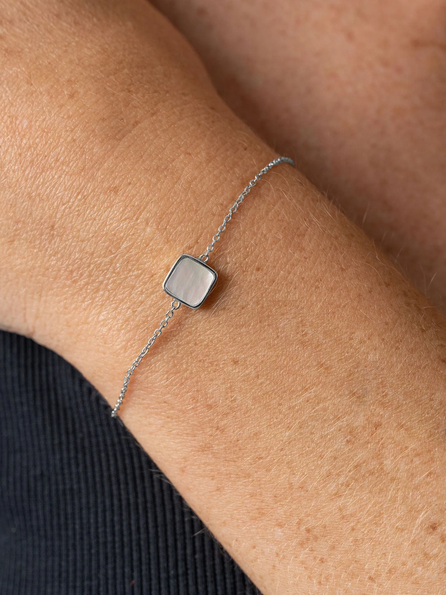 Iridescence Square Bracelet - Silver