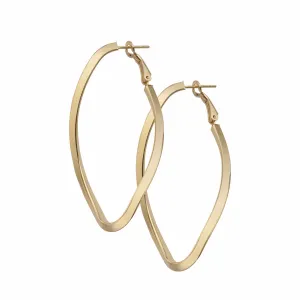 JEN Alex Curved Hoops in Gold