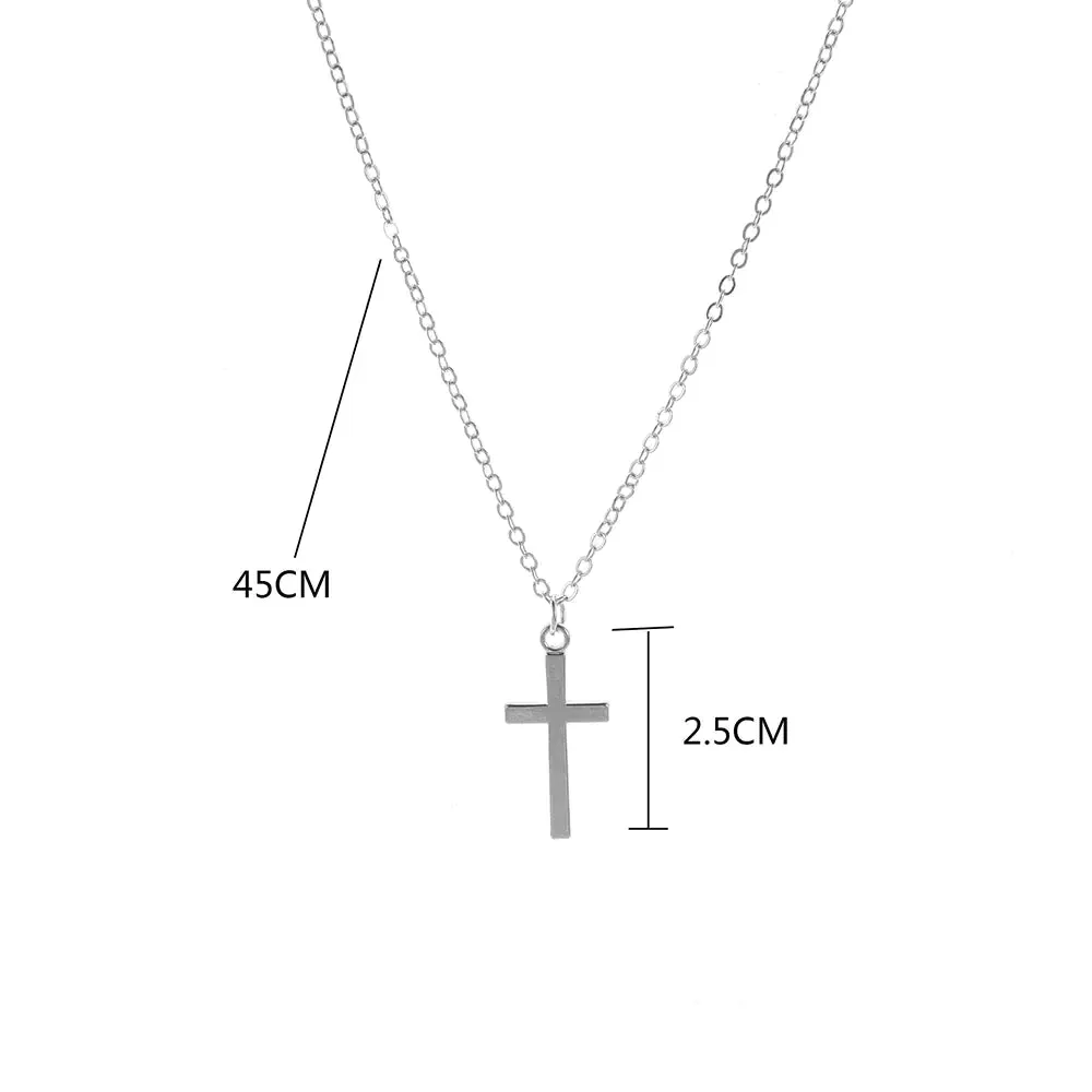 JuliaFashion - 2024 Simple Gold Cross Pendant Necklace