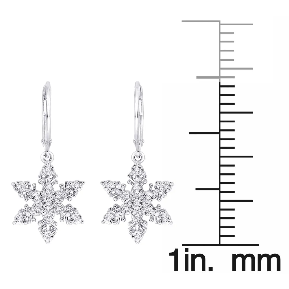 KATARINA 1/10 cttw Diamond "Snow Flake" Earrings