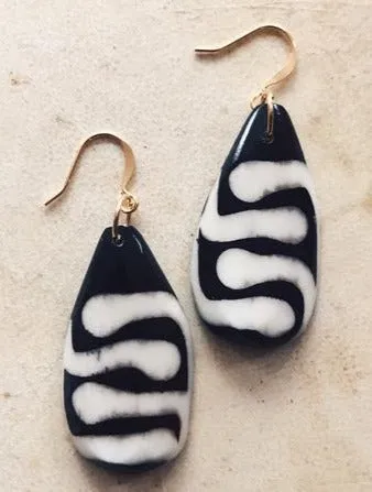 Kenyan Batik Bone Earrings *New Styles Added*