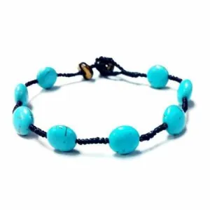 Knotted Circle Bead Adjustable Bracelet - Thailand