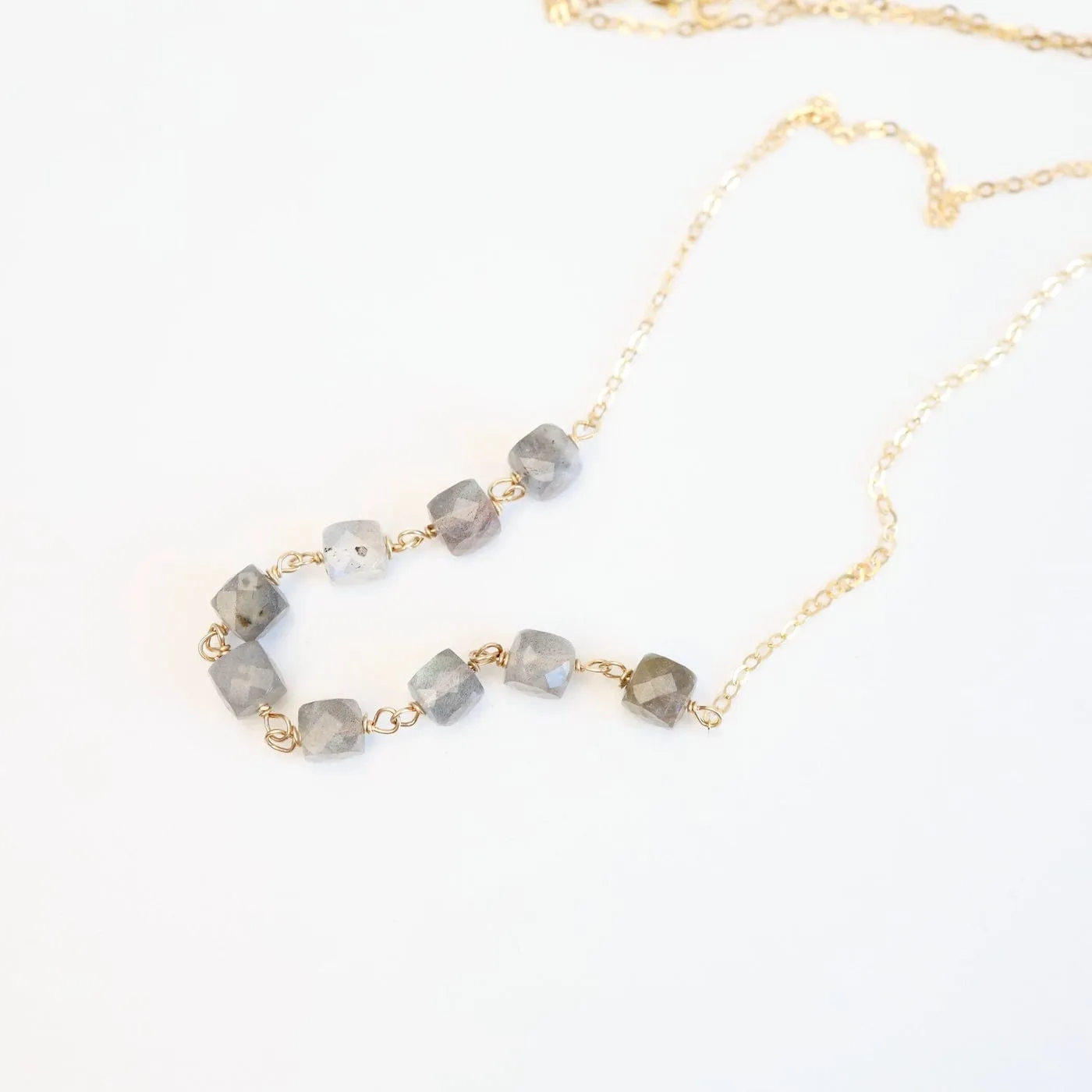 Labradorite Handmade Bead Chain Necklace