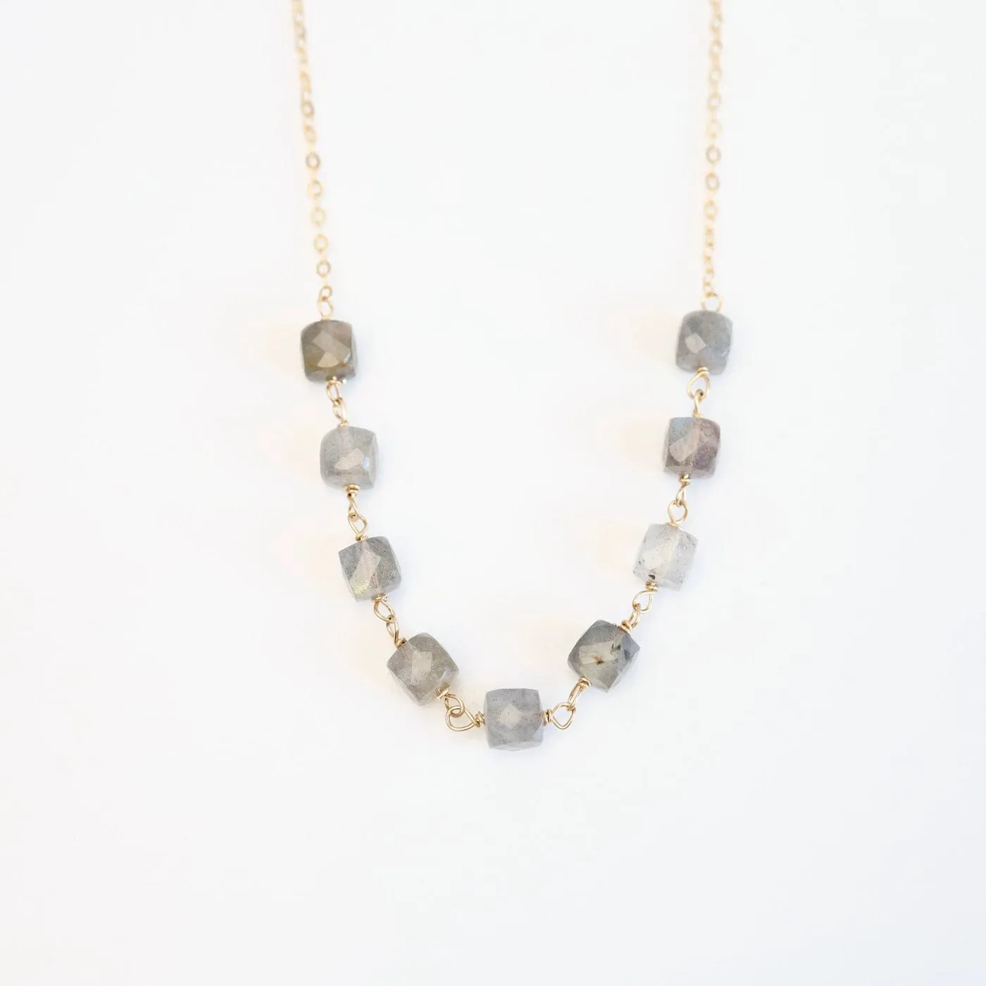 Labradorite Handmade Bead Chain Necklace