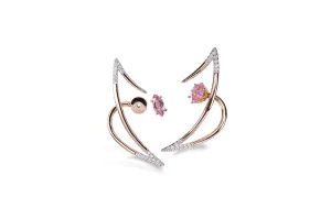 Le Phoenix Zeal Pink Sapphire & Diamond Earrings