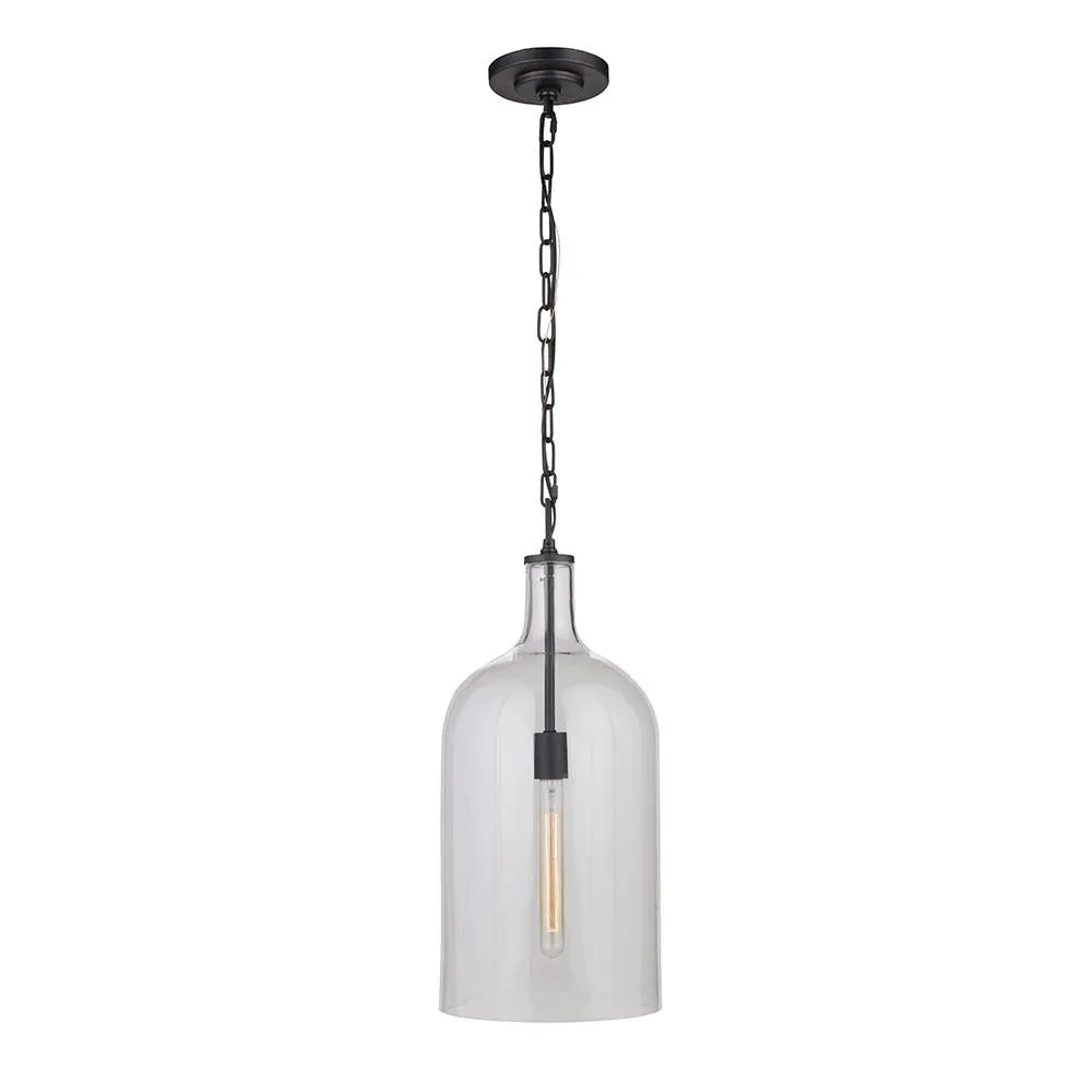 London 1 Light Pendant - Black