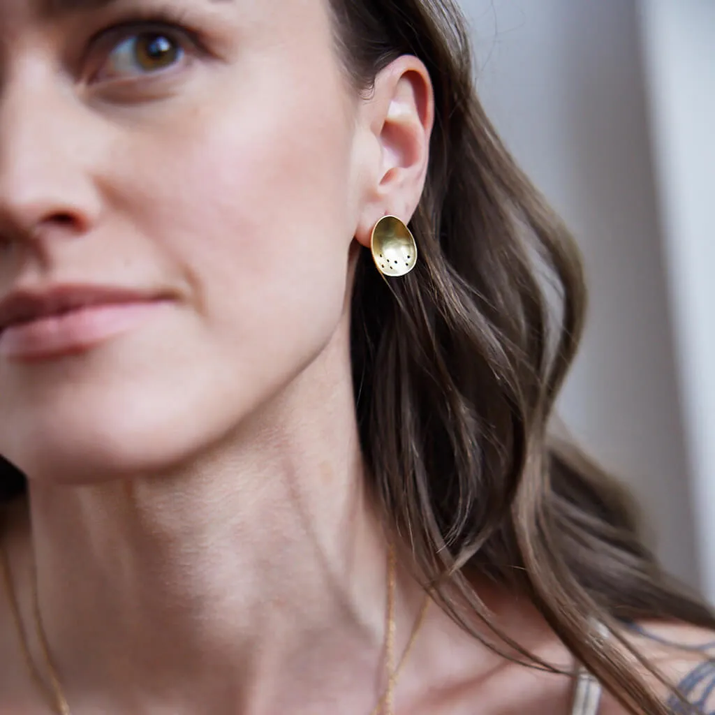 Mini Origin Earrings - Brass