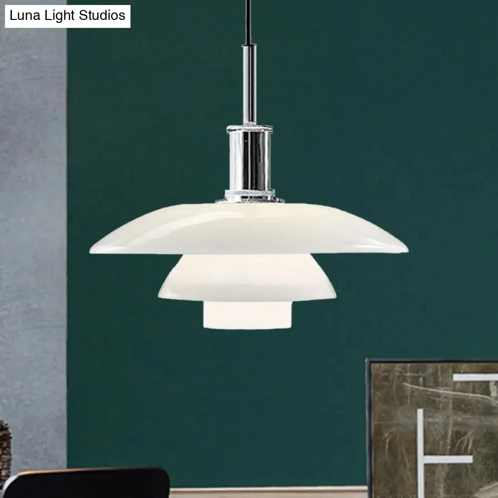 Modern Nordic Style 1-Head Hanging Pendant Lamp in Sleek Black/Silver