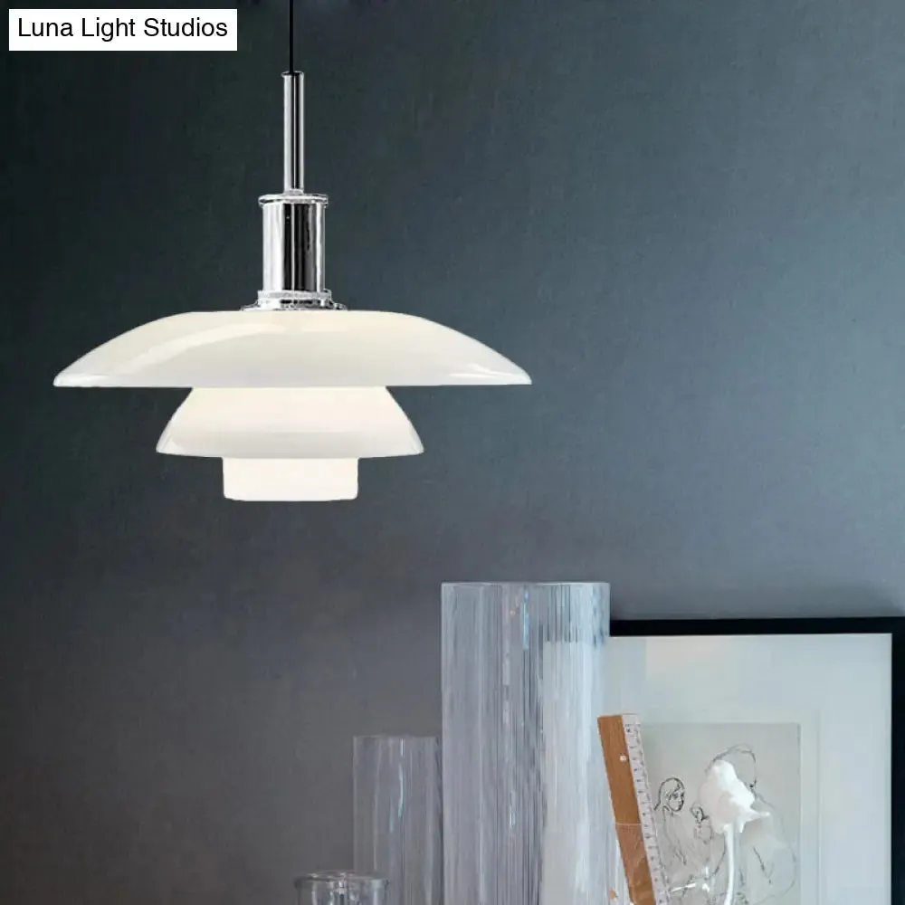 Modern Nordic Style 1-Head Hanging Pendant Lamp in Sleek Black/Silver