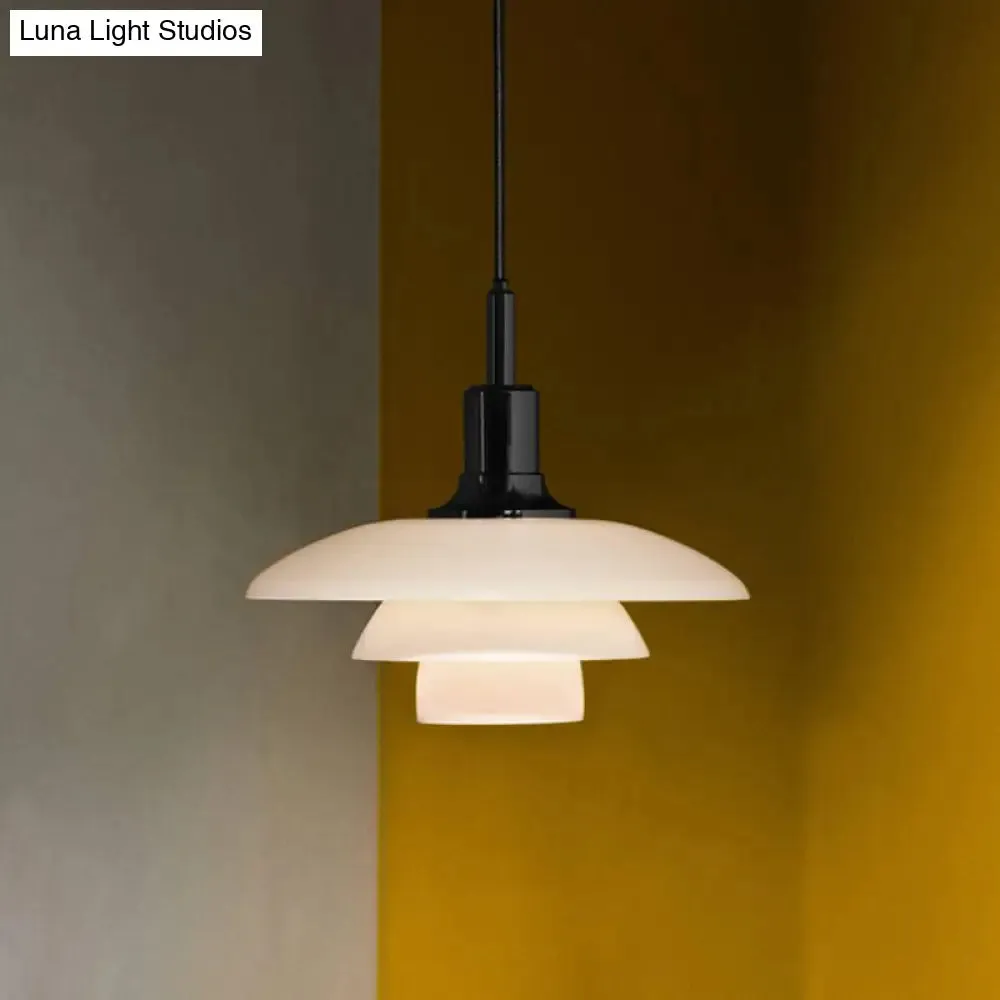 Modern Nordic Style 1-Head Hanging Pendant Lamp in Sleek Black/Silver