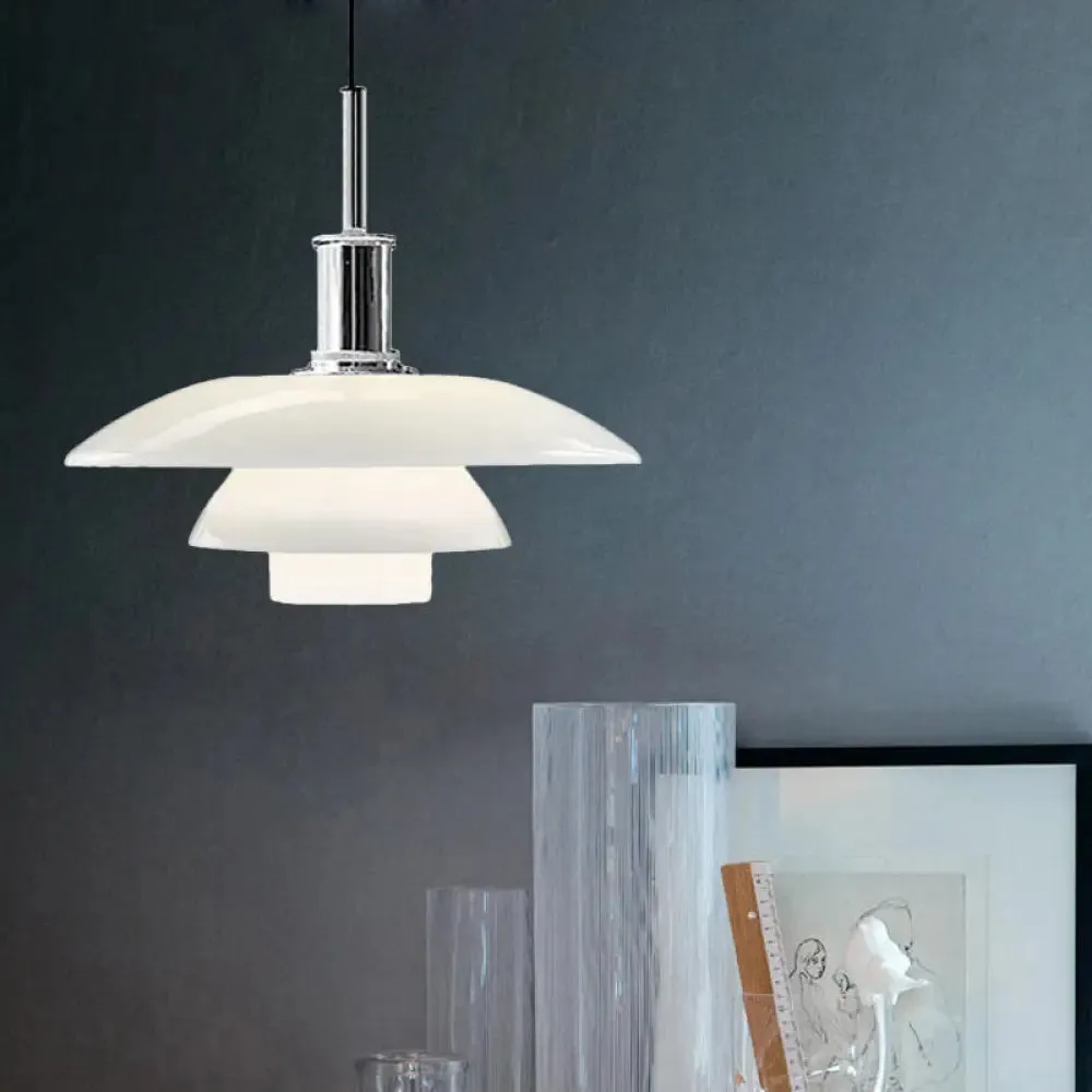 Modern Nordic Style 1-Head Hanging Pendant Lamp in Sleek Black/Silver