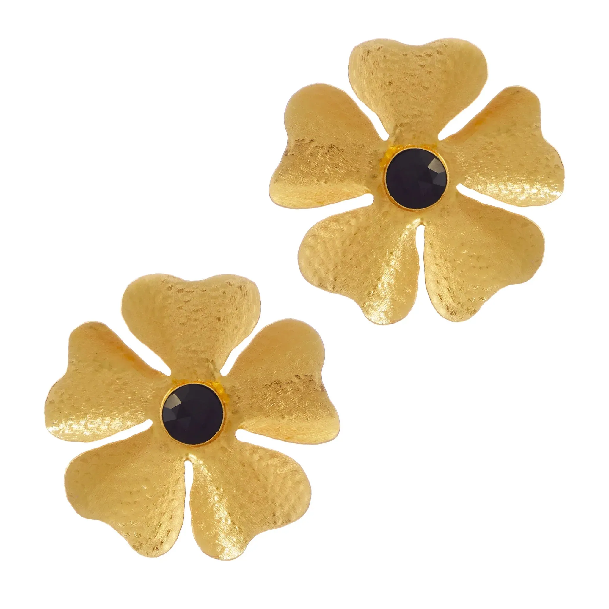 Molly Phillips Large Flower 14K Gold Plated Earrings