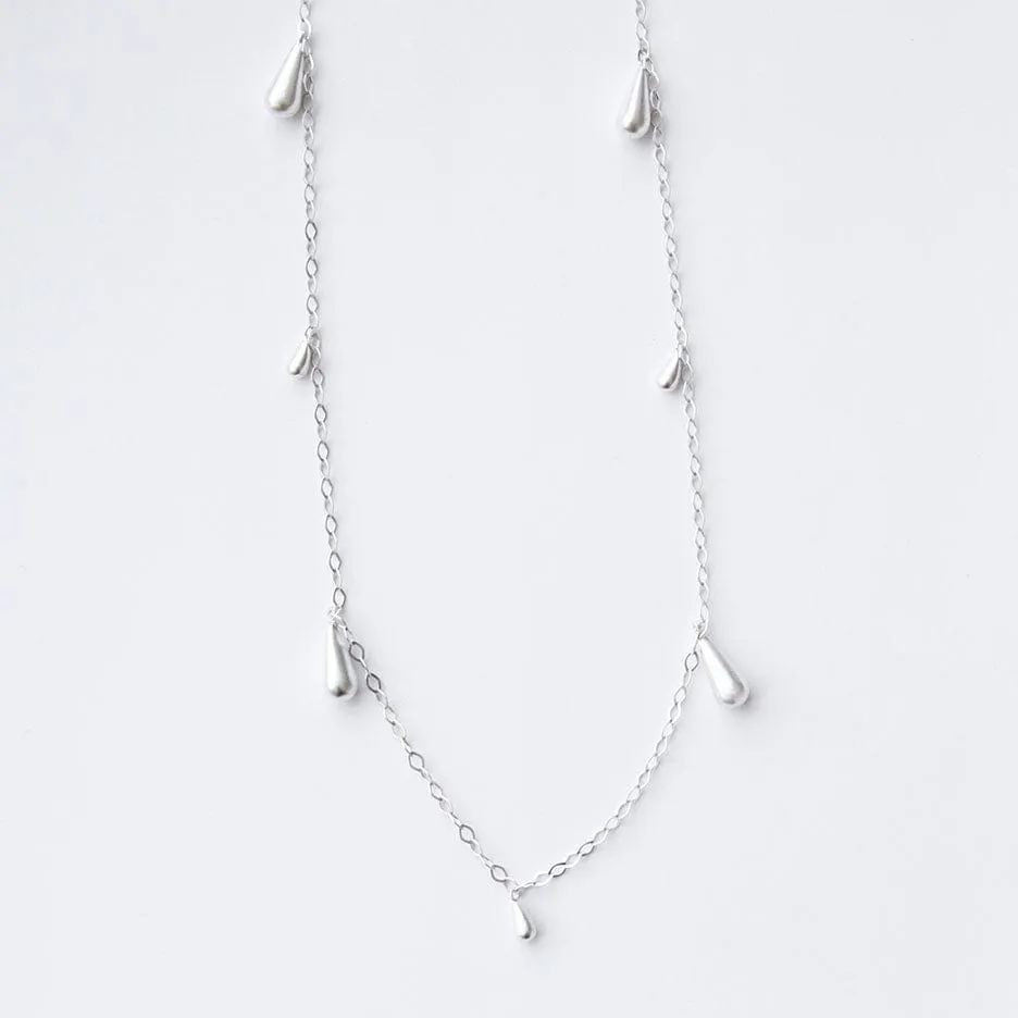 Multi Teardrop Long Necklace