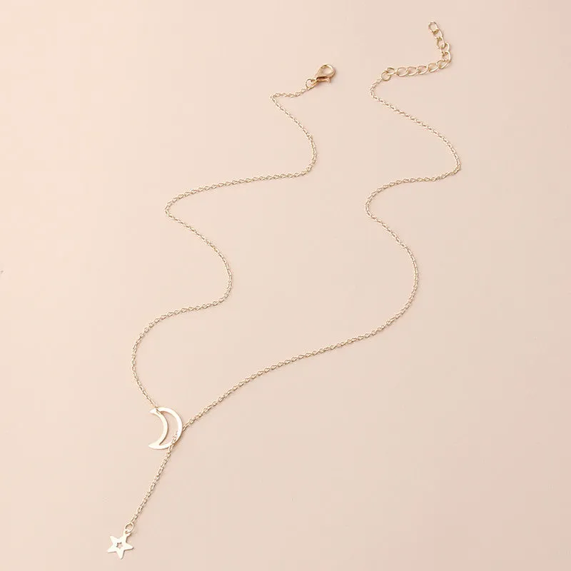 New Fashion Star Moon Cute Simple Necklace