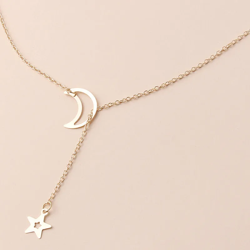 New Fashion Star Moon Cute Simple Necklace