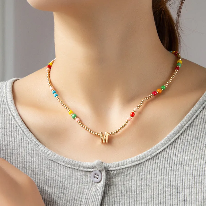 New Simple Fashion Letter Necklace Women