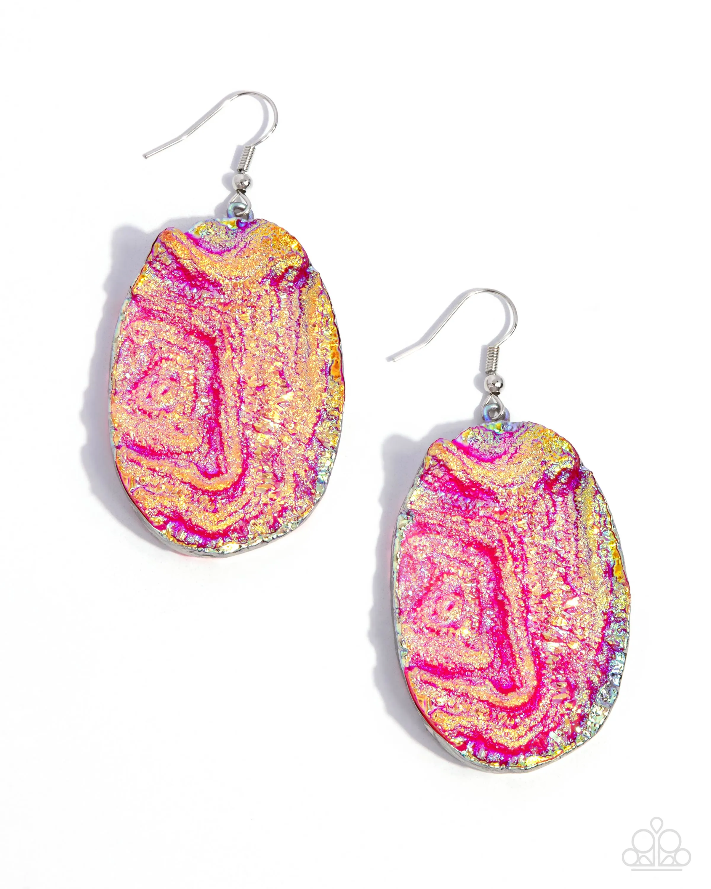 Open Door Jewelry - Artistic Avenue - Pink Earrings - Paparazzi Accessories