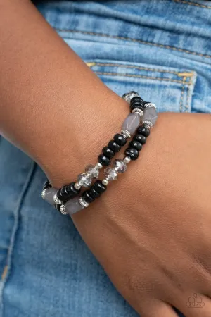 Paparazzi Bracelet ~ Delightfully Dainty - Black