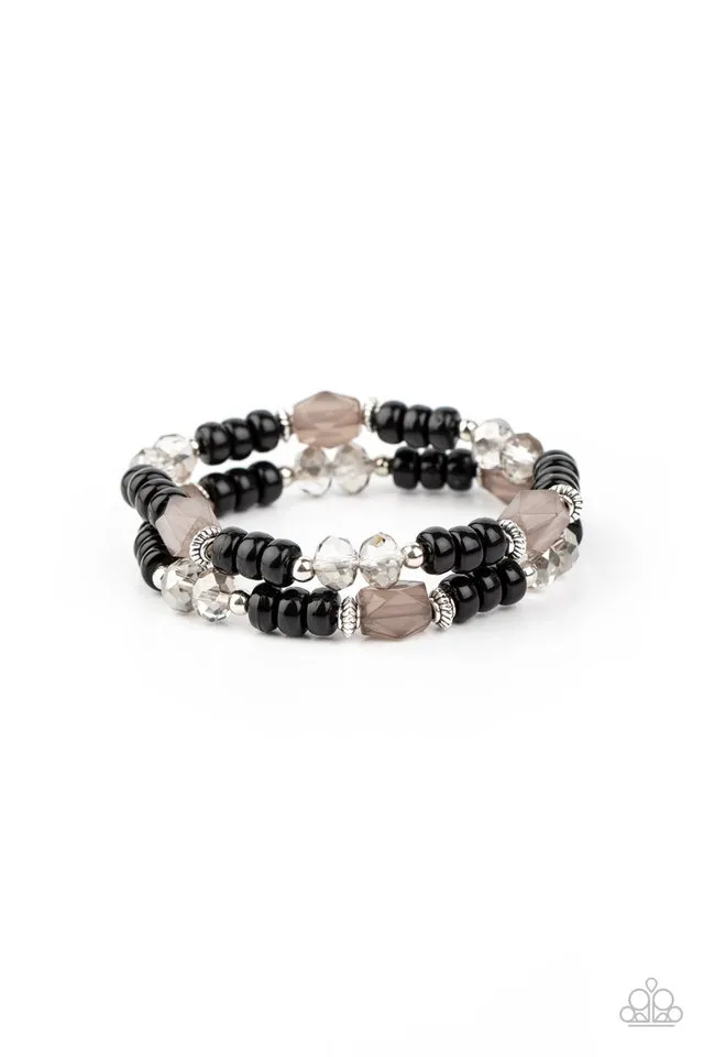 Paparazzi Bracelet ~ Delightfully Dainty - Black