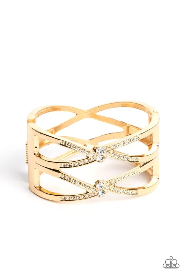 Paparazzi Bracelet ~ Entrancing Etiquette - Gold