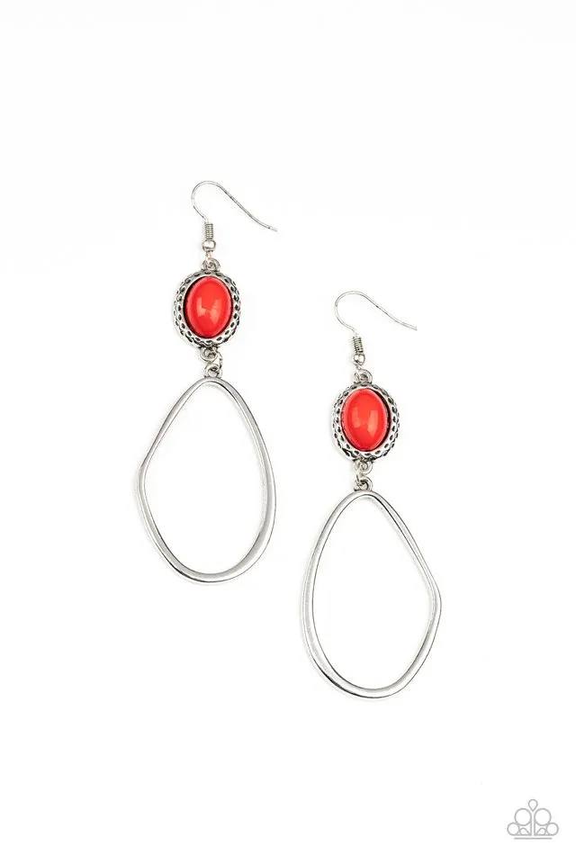 Paparazzi Earring ~ Adventurous Allure - Red