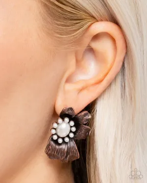 Paparazzi Earring ~ Sonata Shimmer - Copper