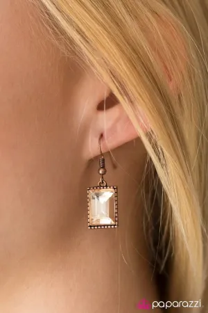 Paparazzi Earring ~ Who Is The Fairest Of Them All? - Copper